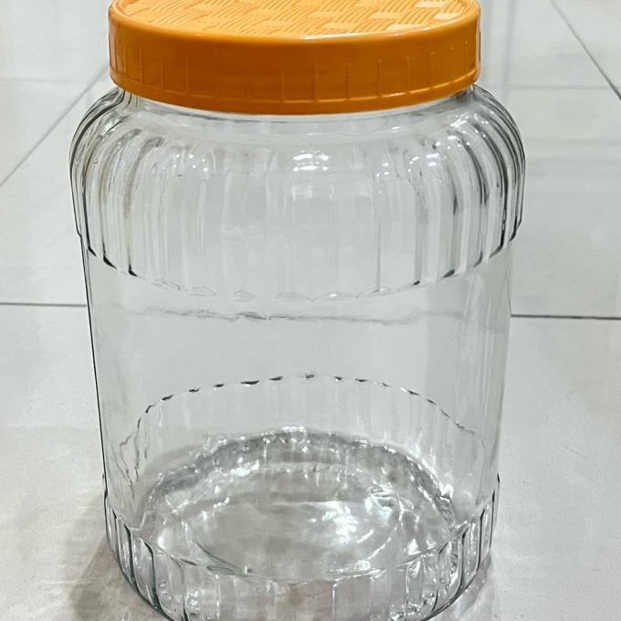 Toples Kaca Jumbo Besar Tutup Plastik Ukuran 5 Liter Tp5Xxl Toples Kue Tutup
