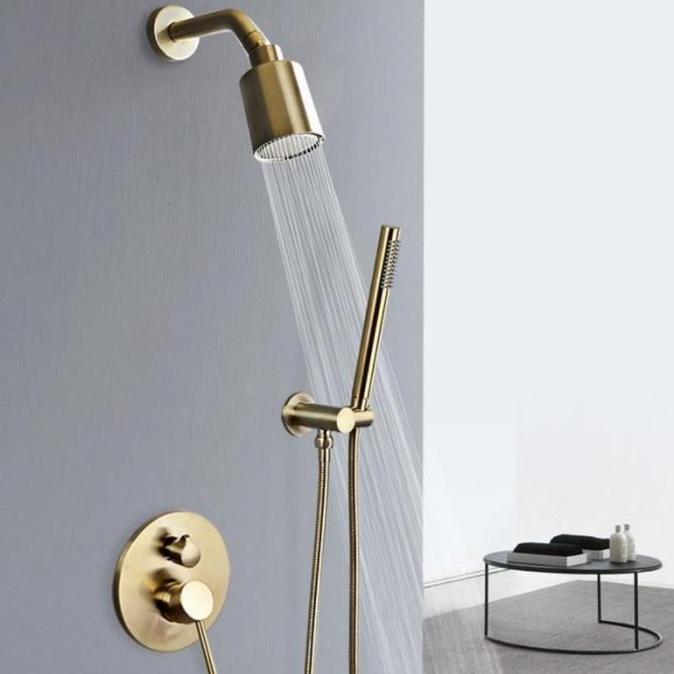 SHOWER SETT PANAS DINGIN GOLD MODEL TOTO + HAND SHOWER GOLD MURAH