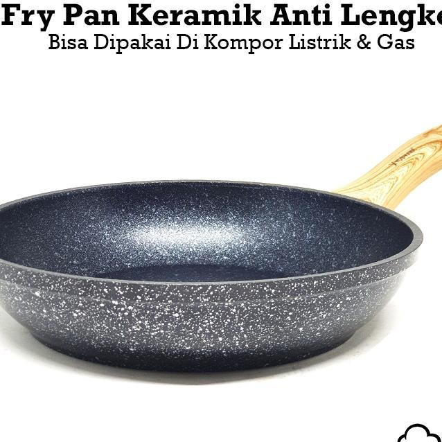 Yoshikawa Wajan Penggorengan Keramik Anti Lengket | Fry Pan Marble | Grill Pan Ceramic