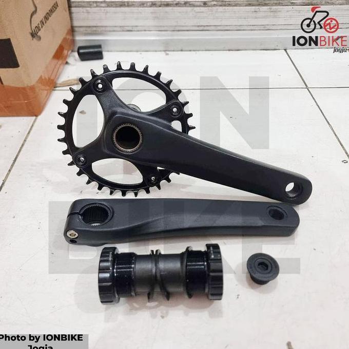 Crank SR11C 32T Single Speed Hollowtech 2 BCD 104 FREE BB - Crankset Set Sepeda BMX MTB Gunung Endur