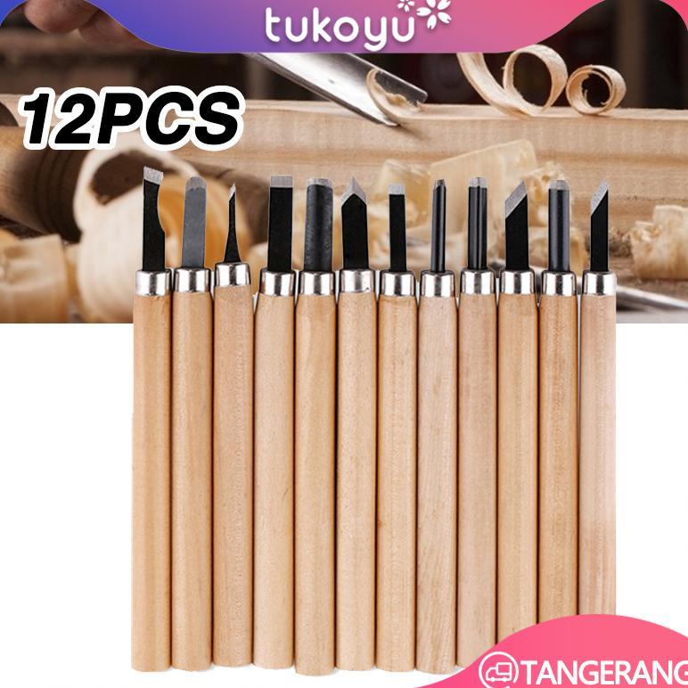 NEW 12Pcs Set Pisau Ukir Kayu/Pisau Ukir Pahat Kayu/Woodworking Carving Knife [terbaik][terlaris]