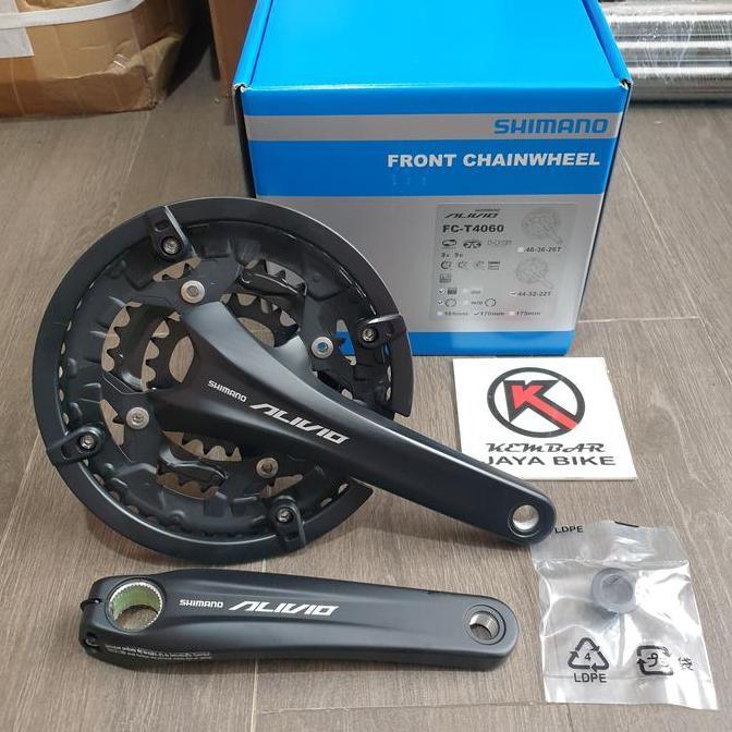 Crank Shimano 3sp 44T Alivio FC-T4060 HT2 With Cover