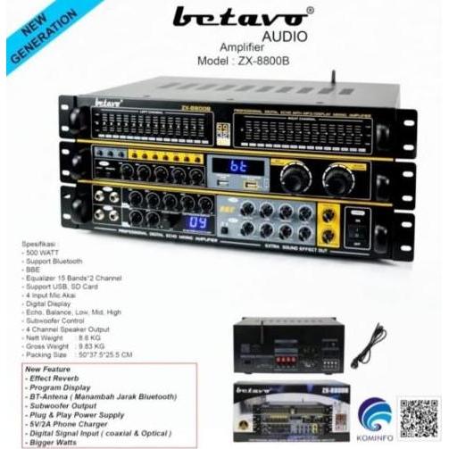 jresome.idde  - Power amplifier karaoke Betavo zx 8800 b / zx8800b / zx 8800b original