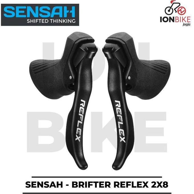 Brifter Sensah Reflex 2x8 Speed Shifter Sepeda Balap Roadbike Road Bike 2 x 8 Sp Murah Original Clar