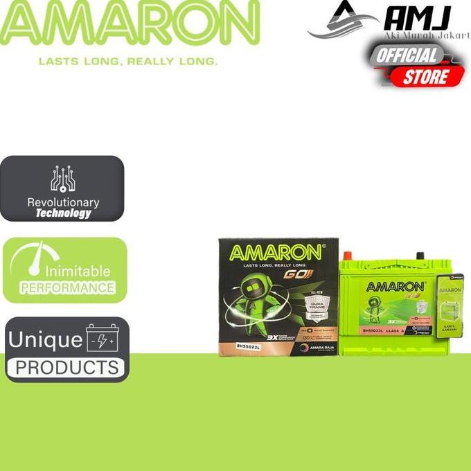Amaron GO Aki Mobil Wuling Alvez 55D23L - 60Ah Aki Kering