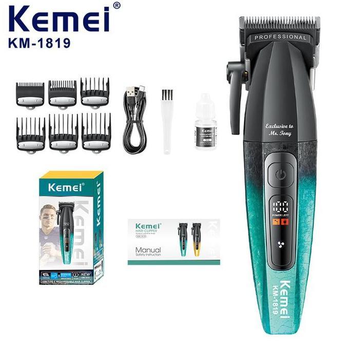 JAVAMIGARA55 - CODKEMEI KM-1819 ALAT CUKUR RAMBUT ELEKTRIK HAIR 8500RPM CLIPPER RAMBUT ALAT PENCUKUR