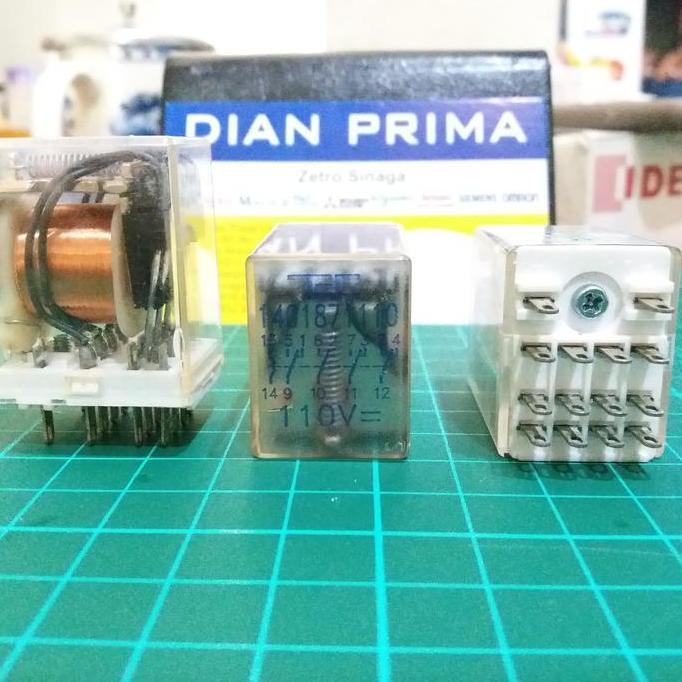cv.lawususanto / TEC Relay 1401871110 coil 110VDC 4PDT 4NO 4NC Sale Obral Diskon