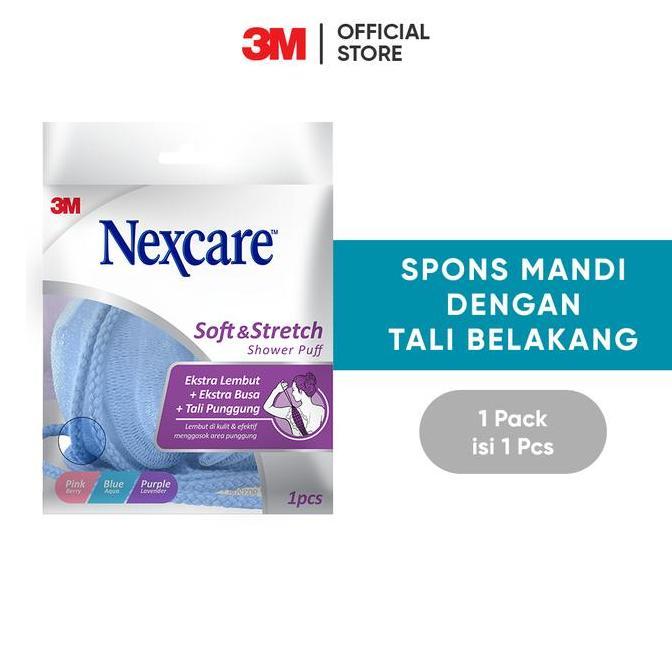 3M Nexcare Shower Puff, Lembut dan elastis, 1 pak