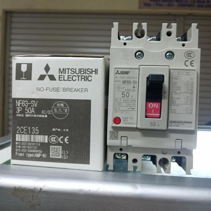 nyomanpauz / breker mccb mitsubitshi NF63-Sv 3phase 50 amper Diskon