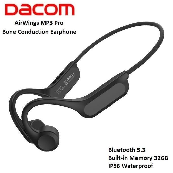 DACOM AirWings MP3 Pro - Bone Conduction Earphone Waterproof IP56 - Built-in 32GB Memory