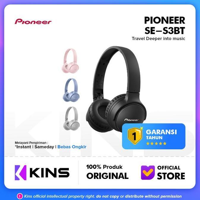 Pioneer Headphone SE-S3BT Bluetooth Wireless Headphone Garansi Resmi