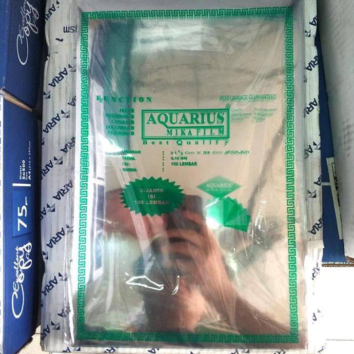 Plastik Mika Bening (Mika Film) Jilid Aquarius F4/A4 0.10 mm