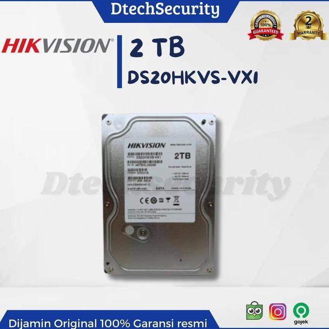 BEBAS ONGKIR - HARDISK CCTV  2TB HIKVISION/ HDD 2 TERA HIKVISION GARANSI RESMI NEW