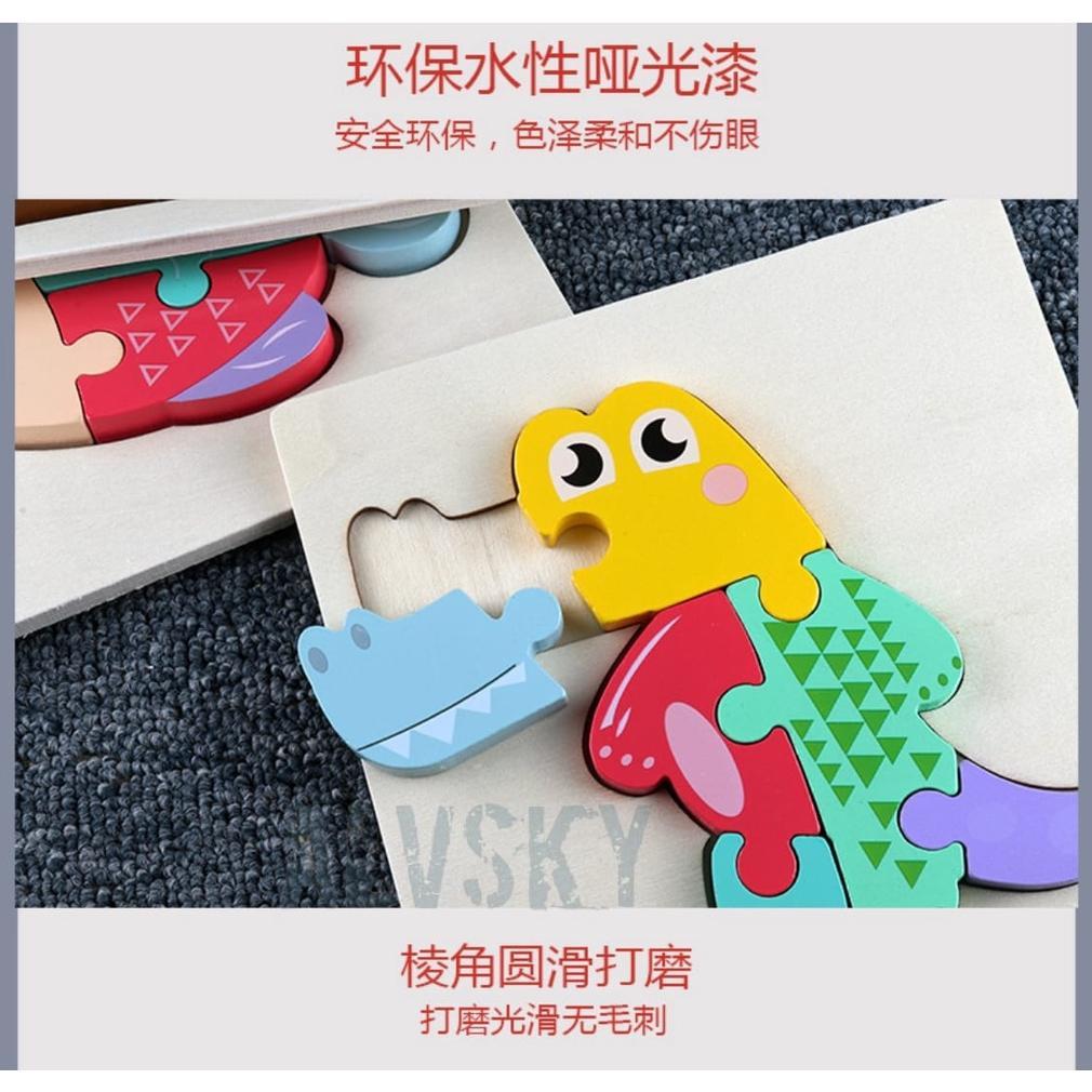 Hot Product Puzzle Mini Pastel Wooden Puzzle Kayu Puzzle Anak Mainan Kayu Puzzle