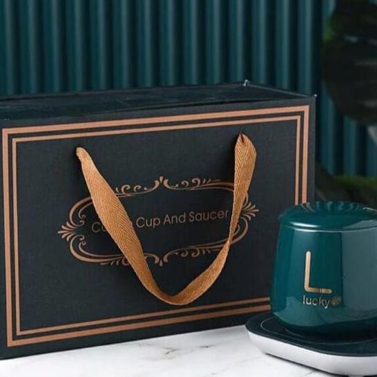 Hampers Gelas Elektrik Listrik Cangkir Keramik Pemanas Kopi Teh murah