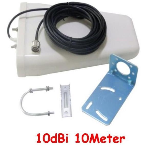 TERBARU - Antena Signal Outdoor Periodic 9 - 11 Dbi Kabel 10 Meter orbit max star V2 N Male SMA Male