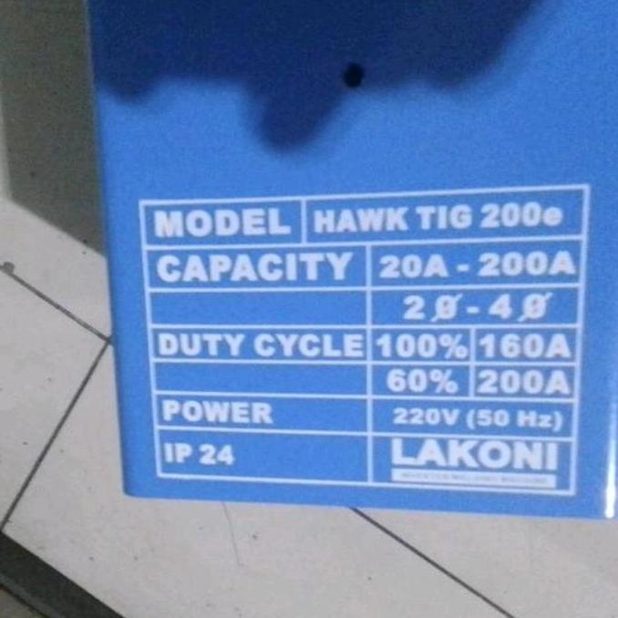 LAKONI Hawk Tig 200E Mesin Las TIG 200 E Trafo Las Argon Stainless