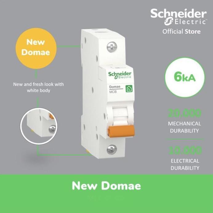 Ready MCB 40 Ampere 3 Phase Domae 6kA Schneider Original Merlin Gerin