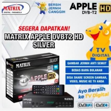 Matrix Silver Apple Set Top Box STB DVBT2 Penerima Siaran Digital