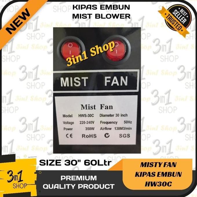 Kipas Angin Embun Misty Fan 30" 60 liter Blower Misty Cool 30 inch murah