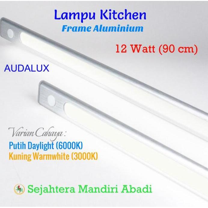 Ready Lampu Kitchen Set Lemari Cabinet 12Watt Aluminium 3000K/6500K Audalux