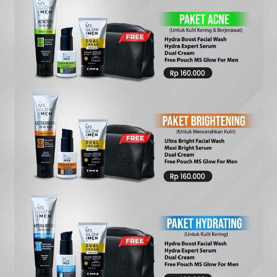 Ms Glow Men / Paket Wajah Ms Glow Men Original