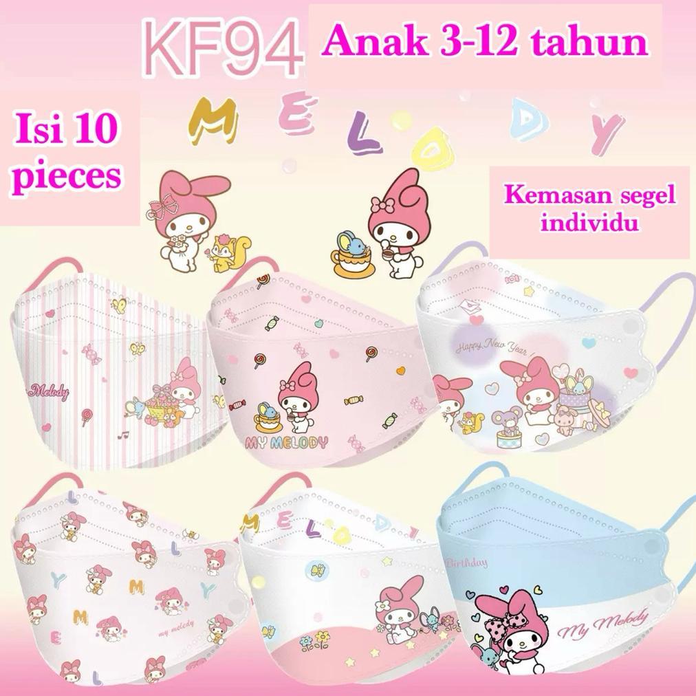 (INDIVIDUAL PACKAGING)-MASKER KF94 ANAK 3-12 TAHUN ISI 10PCS (PFE 99%)