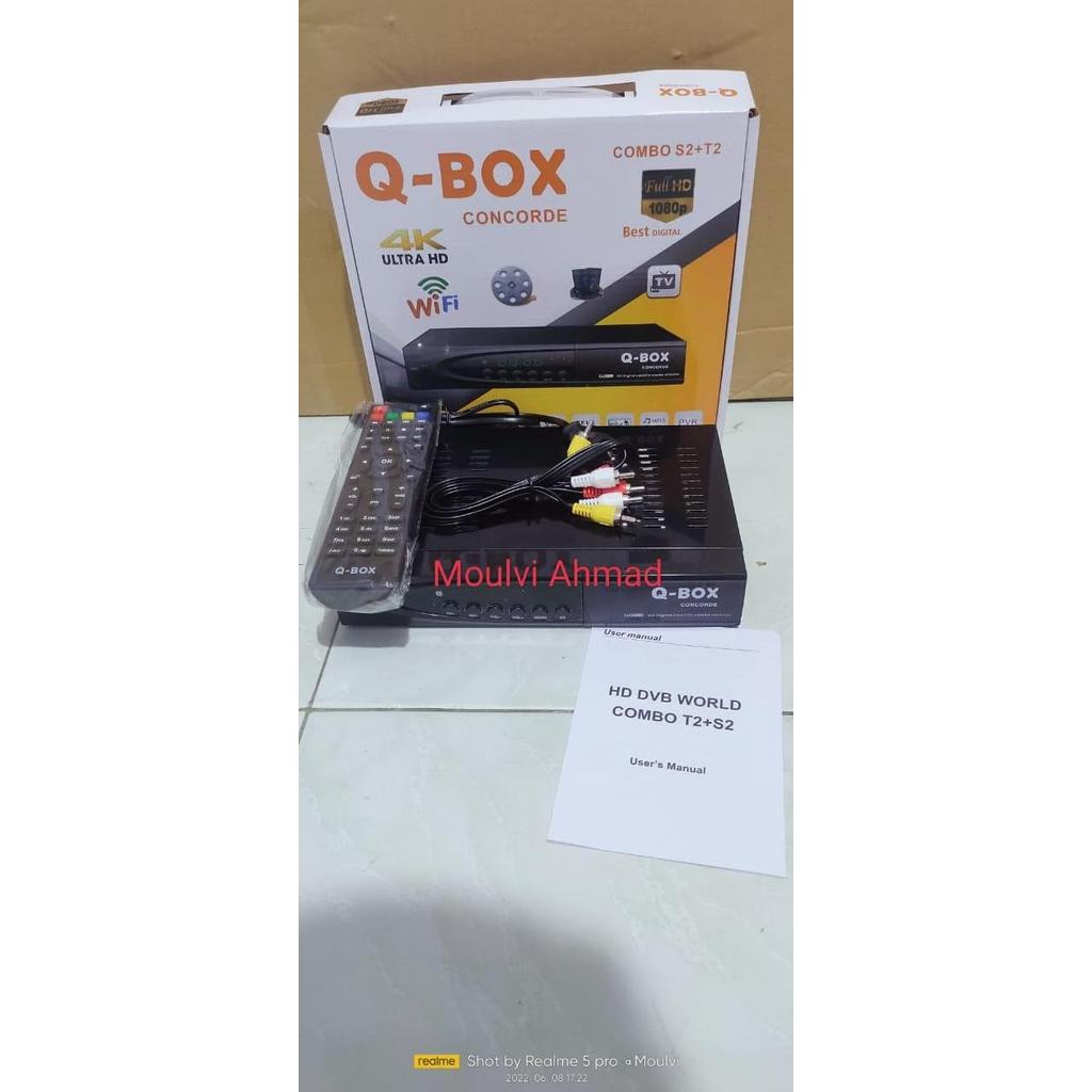 SET TOP BOX TV DIGITAL DVBT2 S2 COMBO Q-BOX BARU