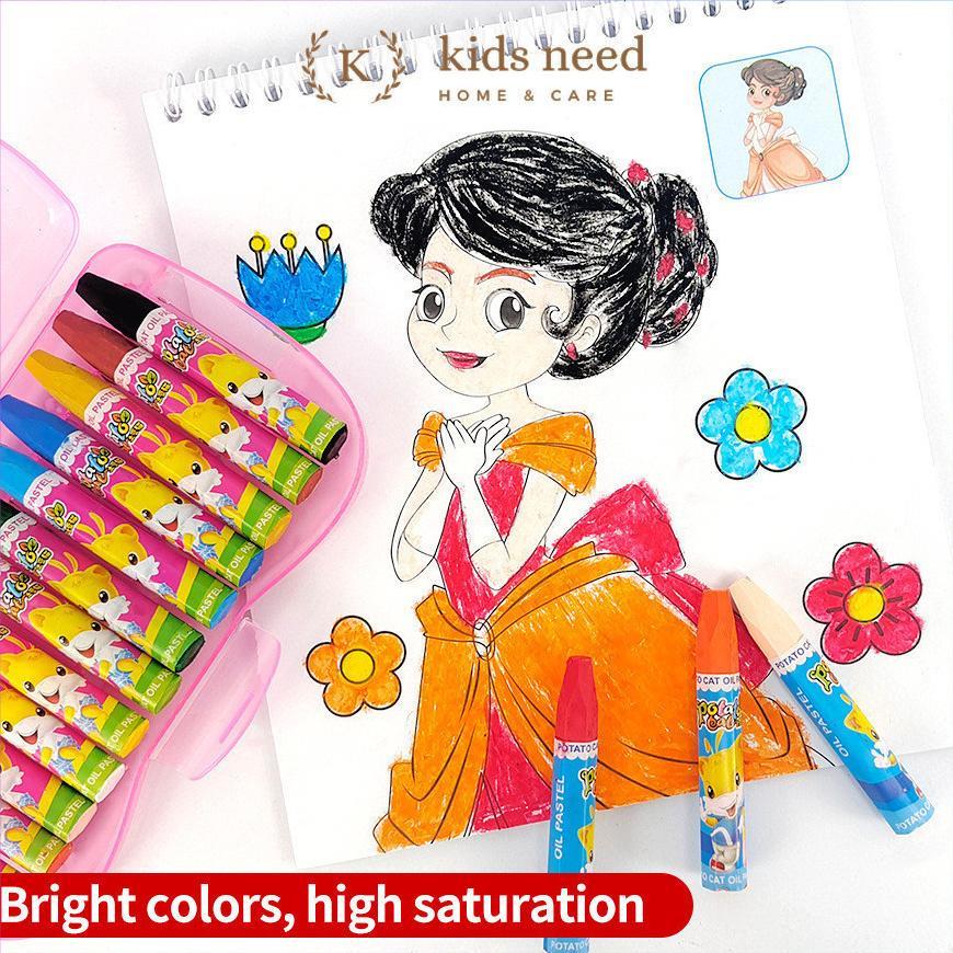 bestpromo crayon besar 12 warna / oil pastel / krayon set murah anak anak lucu