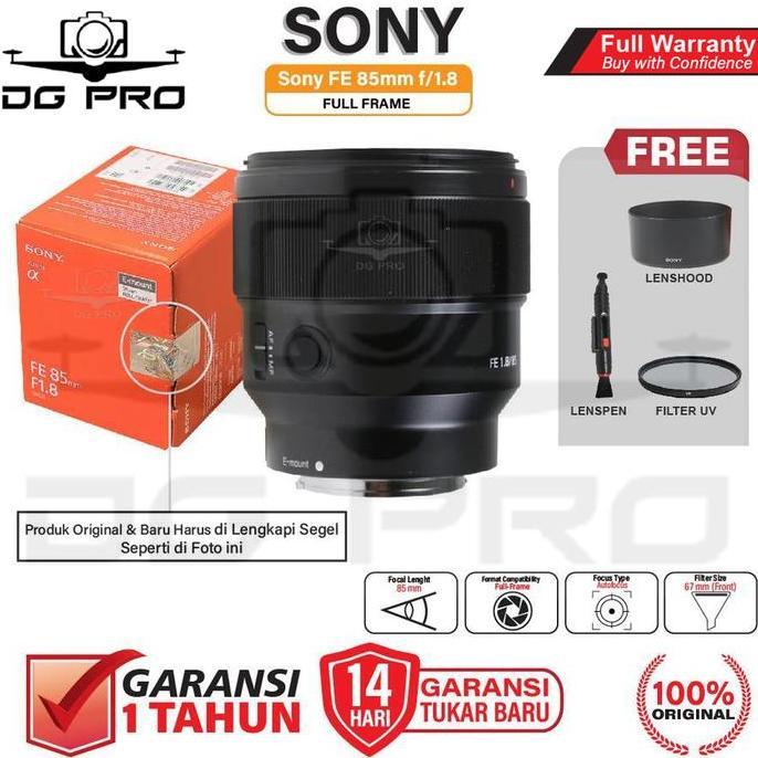 Sony FE 85mm f1.8 / Lensa Sony 85 mm f/1.8 Original