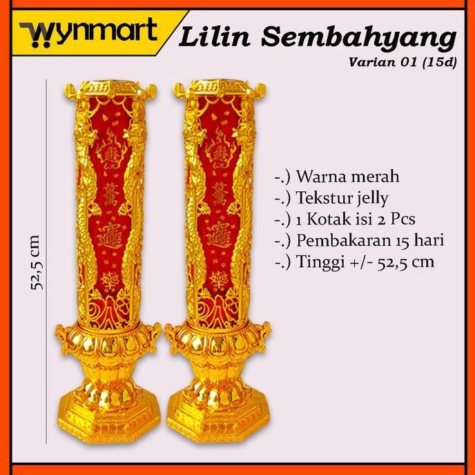 Lilin Jelly Sembahyang Motif / Lilin Jelly Merah Gelas Sembahyang Imlek
