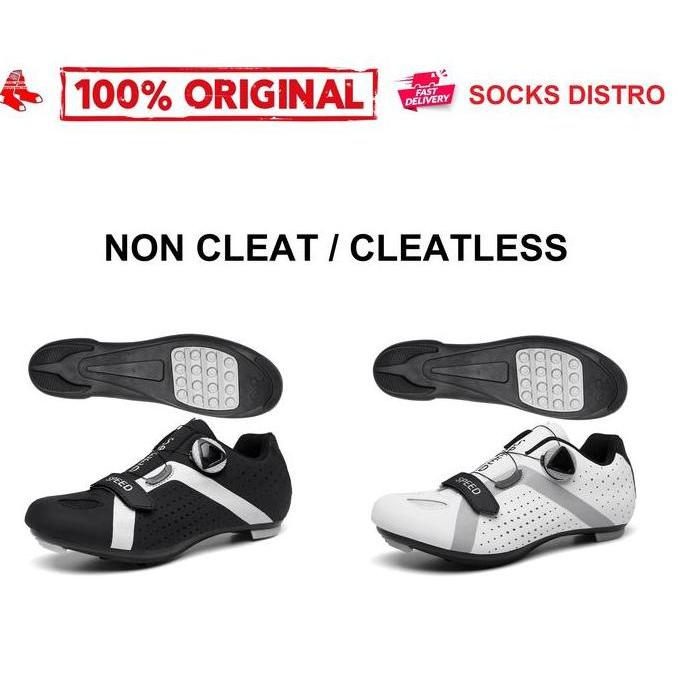 Sepatu Sepeda Non Cleat Cleatless Pedal Plat MTB Road Bike