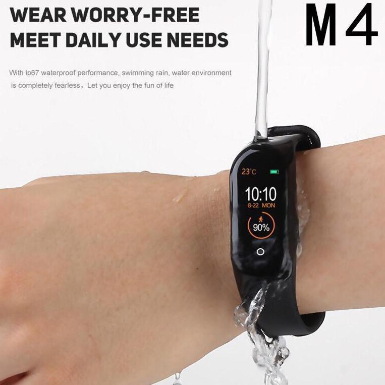 pengiriman cepat Smartwatch M4 Smartband Anti Air Support Android dan iOs Fitur Lengkap