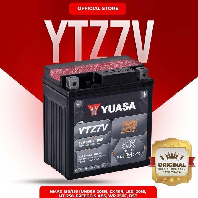 Aki Motor Yuasa YTZ7V (Nmax, Aerox, Lexi) Original