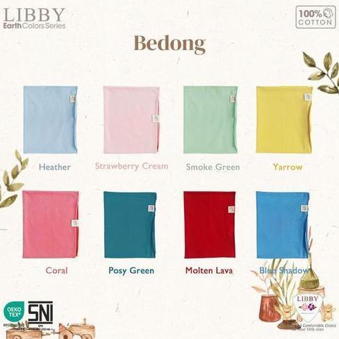 hot product libby bedong cotton earth colors polos warna / bedong bayi libby / baby swaddle / bedong