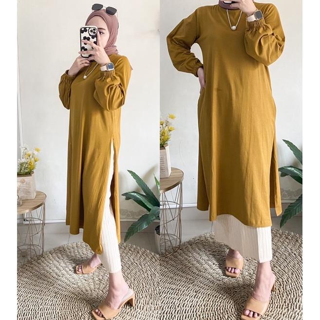 premium silly tunik kaos polos wanita kekinian