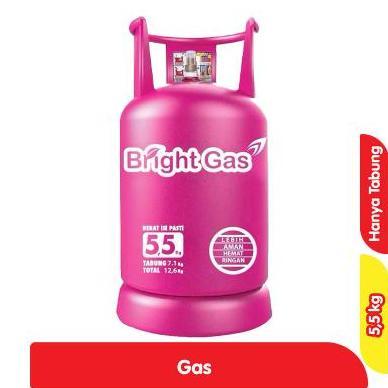 Tabung LPG kosong 5,5kg pertamina bright gas pink ( tanpa isi )
