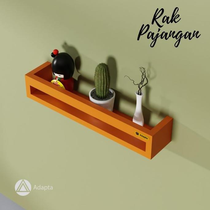 Adapta- Rak Dapur Tempat Bumbu Tempel Dinding -Rak Bumbu Dapur Tempel Dinding Warna Orange - RADA-D2
