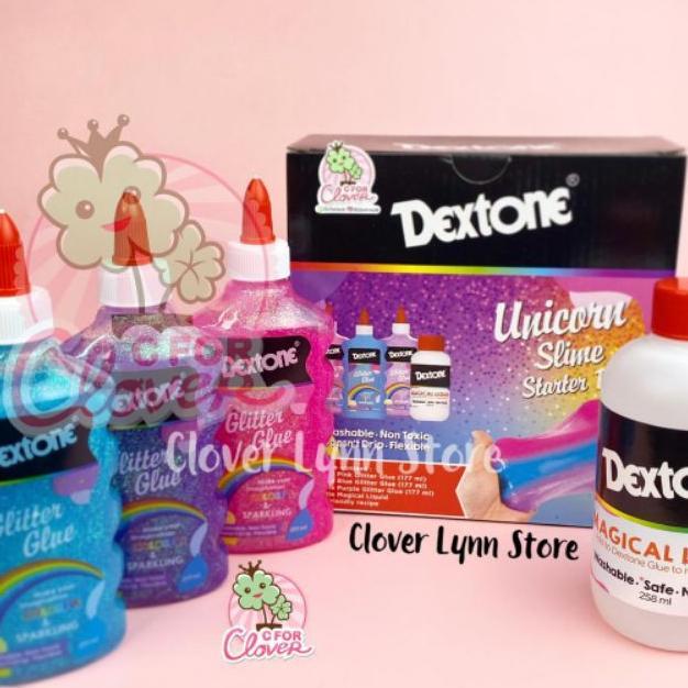 Dextone Unicorn Glitter Slime Kit / Set Hiasan Mainan Anak Lem Gliter Mainan Anak