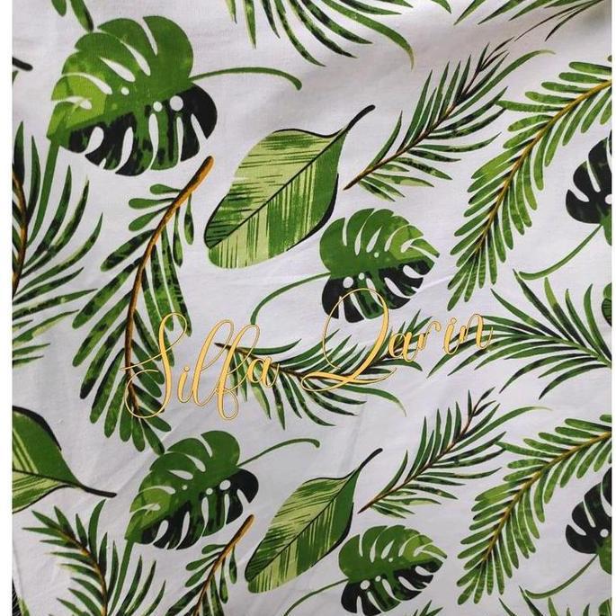 Kain Bahan Kanvas Meteran Motif Bunga (Bahan Tebal) / Bahan Kanvas cover Kursi, Tas
