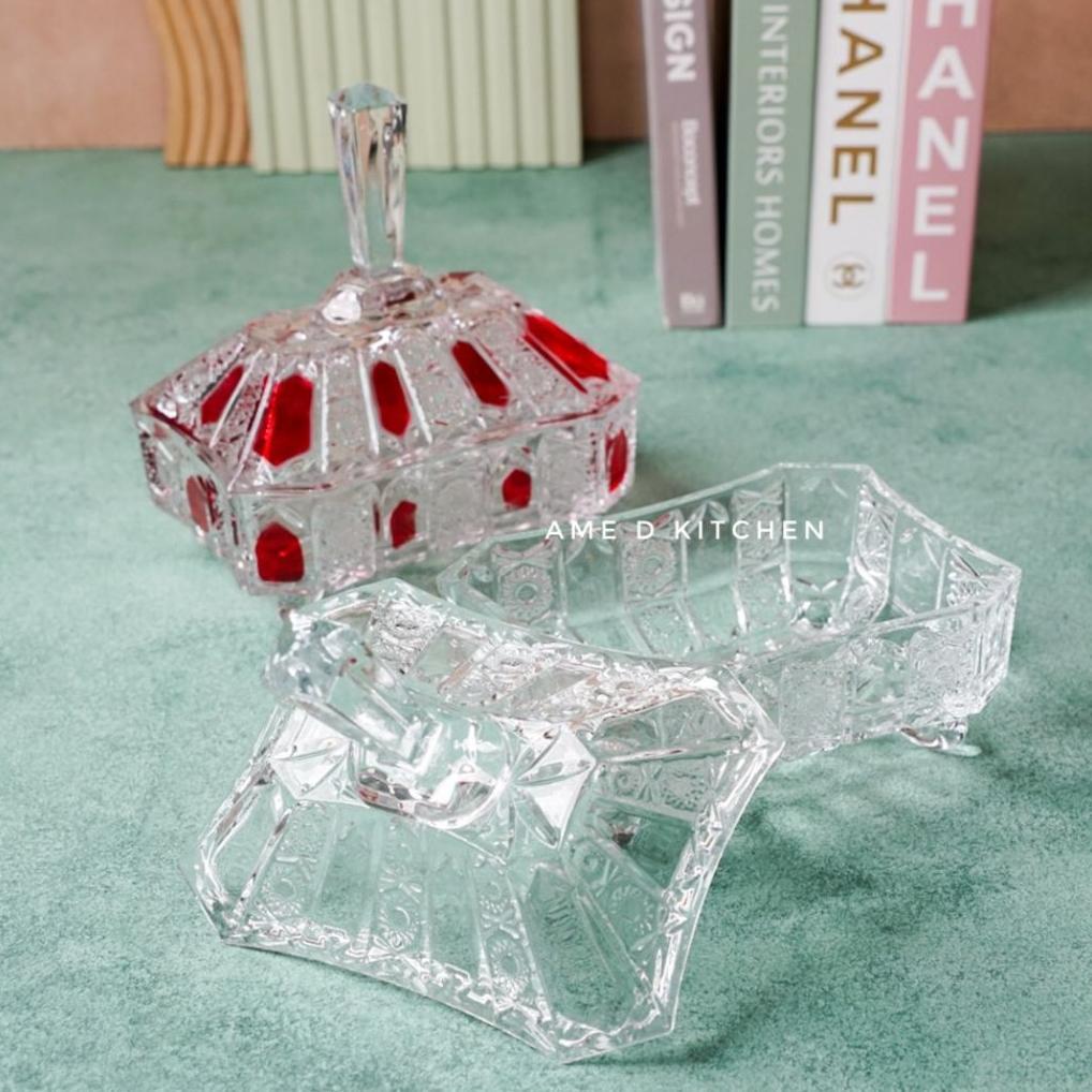 Sale Toples Bijian Kristal Segi Panjang Kaca 2 Warna