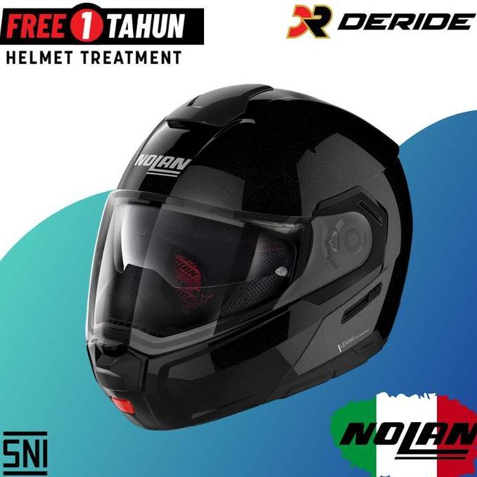 NOLAN N90-3 012 SPECIAL N-COM METAL BLACK SNI HELM MODULAR NOLAN N903