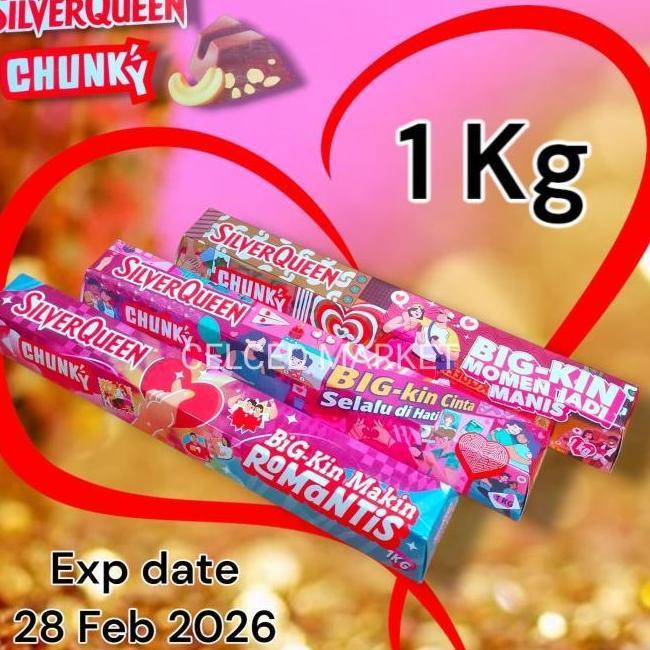 Enakk COKLAT SILVERQUEEN 1KG EDISI VALENTINE