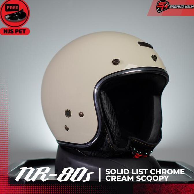 NJS NR80's Solid List Chrome - Helm Retro | Helm NJS | NJS Retro | Retro | NJS NR80S | NR80S POLOS |