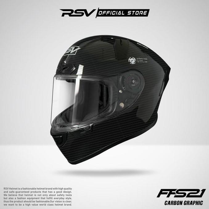 RSV HELM  FFS21 MOTIF CARBON | BLACK | FULLFACE SINGLE VISOR