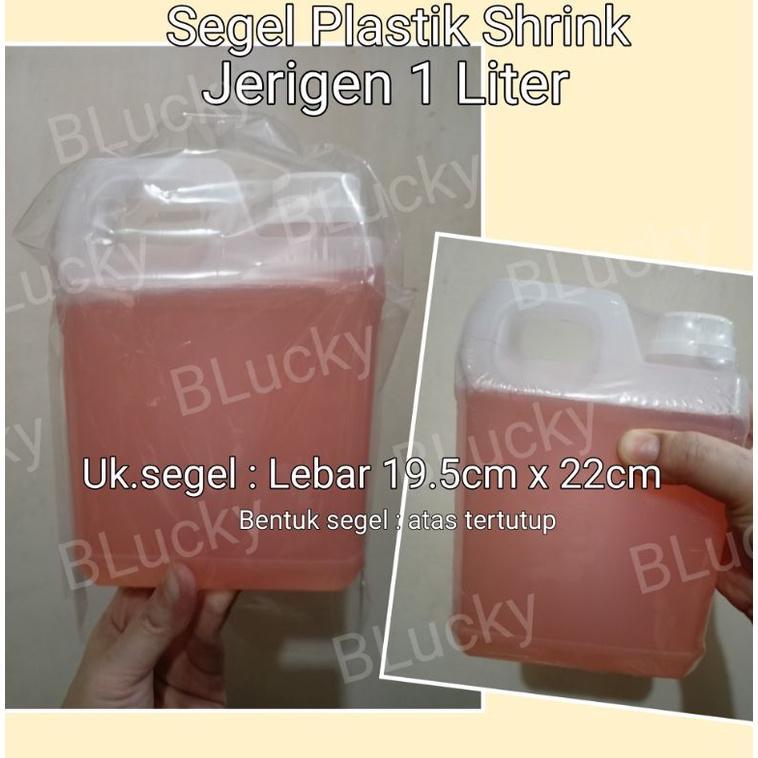 NEW 50pcs Segel Plastik Shrink Jerigen 1 Liter - Jerigen Pendek - Jerige [terbaik][terlaris]