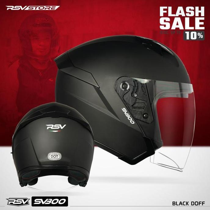 HELM RSV SV300 SOLID BLACK DOFF