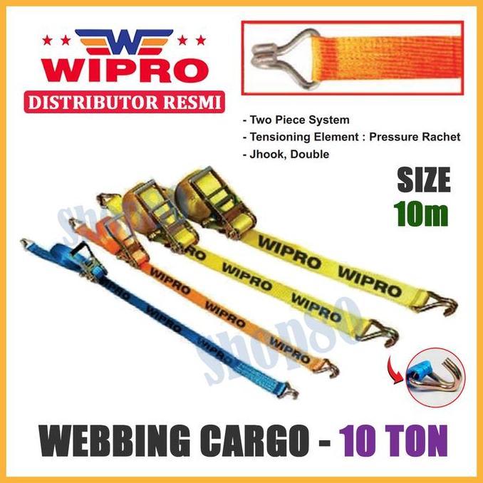 YORKSHIREY Wipro Webbing Cargo Track Belt Sabuk Barang 10Ton 10T 10m 10meter