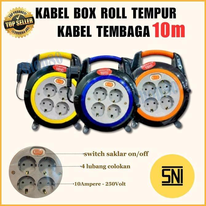 YORKSHIREY Stop Kontak Roll Kabel Box Colokan Listrik Kabel Olor Gulungan Kabel Olor Panjang Saklar 