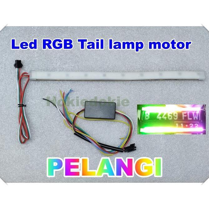 Promo Led Tail Lamp Rgb Motor Pelangi 28Cm Ala Bus Malam